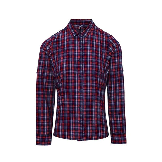 One Stop Truck Accessories Women's Check Shirt - Navy/Red - One Stop Truck Accessories Ltd